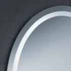 Nowoczesny design lustra z oświetleniem LED Pura Viadurini