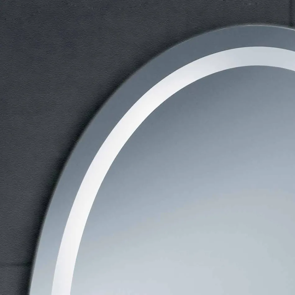 Nowoczesny design lustra z oświetleniem LED Pura Viadurini