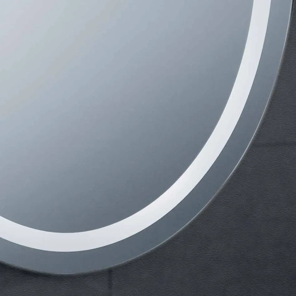 Nowoczesny design lustra z oświetleniem LED Pura Viadurini