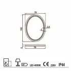 Nowoczesny design lustra z oświetleniem LED Pura Viadurini