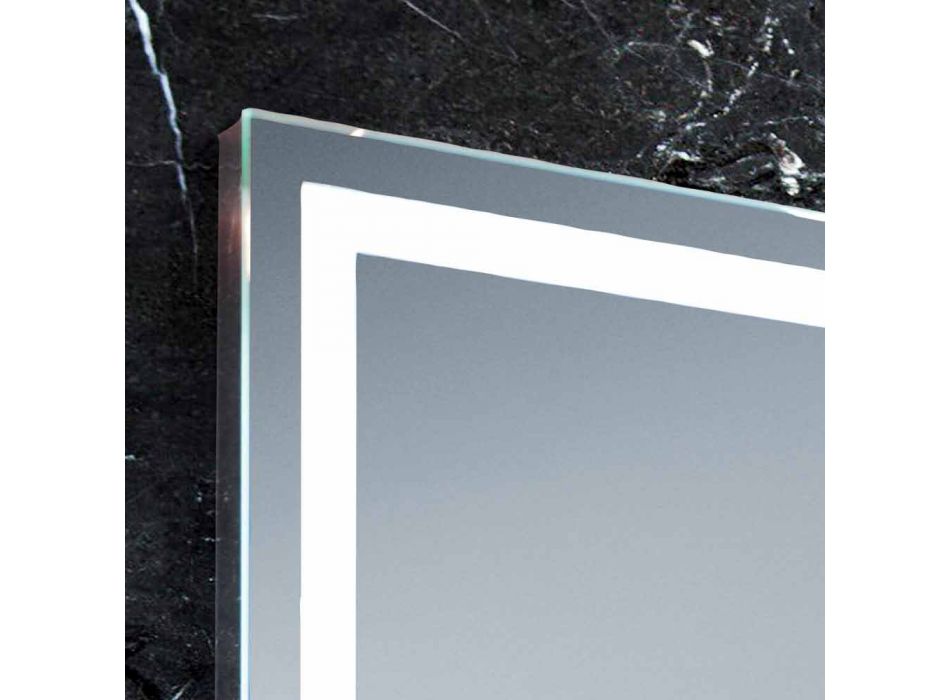Nowoczesny design lustra łazienkowego z oświetleniem LED Paco Viadurini