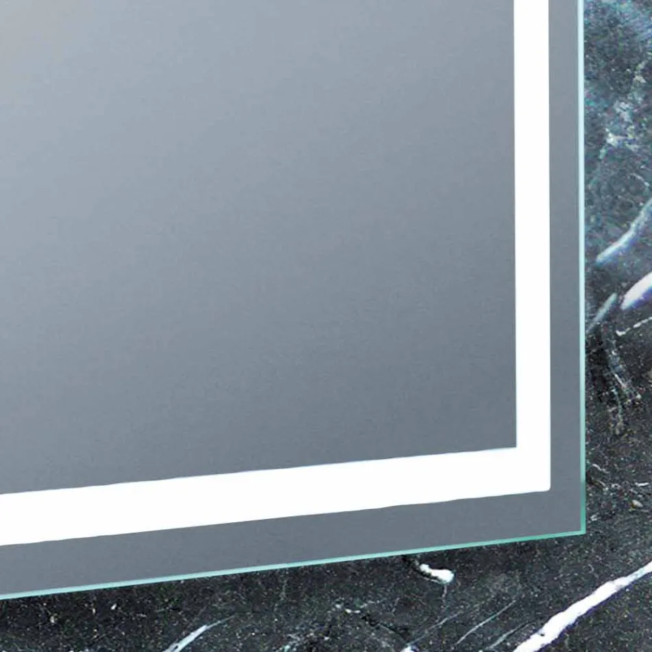 Nowoczesny design lustra łazienkowego z oświetleniem LED Paco Viadurini