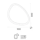 Lustro o nieregularnym kształcie z podświetleniem wyprodukowane we Włoszech - jazda Viadurini