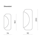 Lustro wykonane z 2 nakładających się na siebie arkuszy o różnych kształtach. Wyprodukowano we Włoszech – Adelaide Viadurini