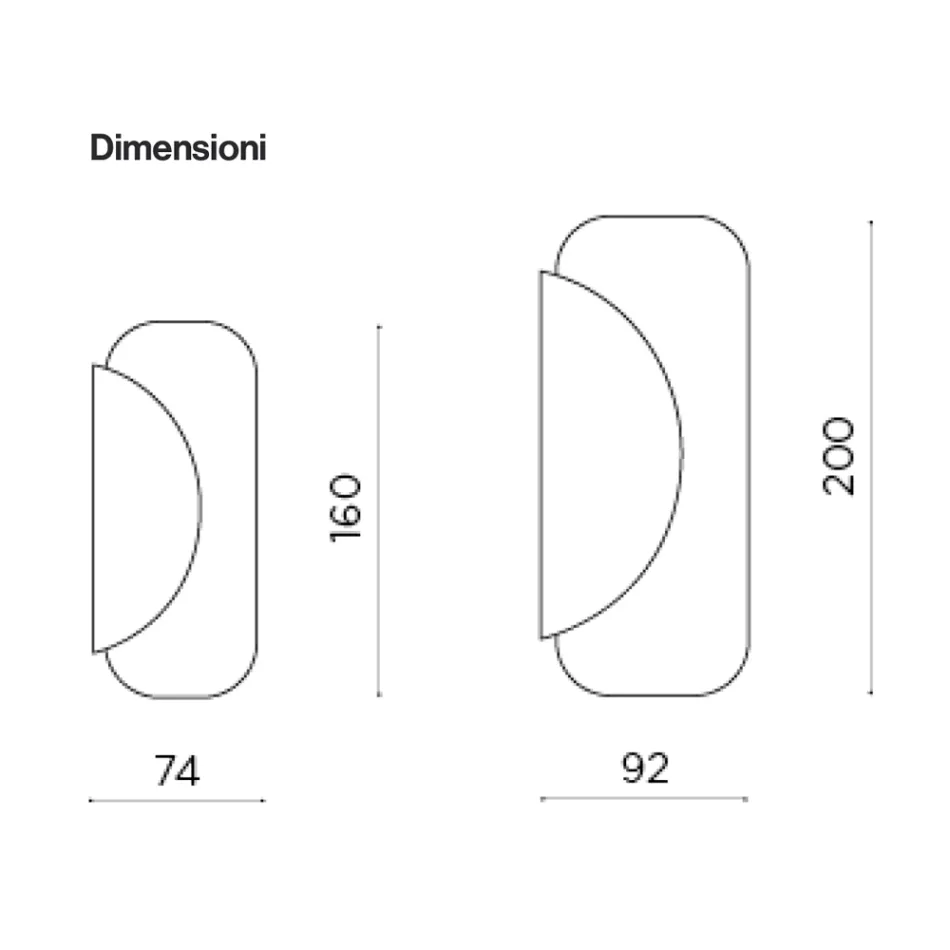 Lustro wykonane z 2 nakładających się na siebie arkuszy o różnych kształtach. Wyprodukowano we Włoszech – Adelaide Viadurini