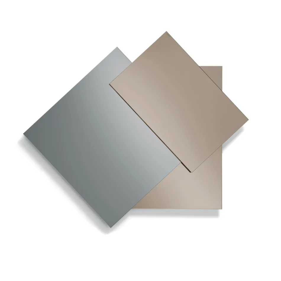 Lustro wykonane z 3 nakładających się na siebie płyt, 2 brązowych i 1 przydymionej - Armida Viadurini