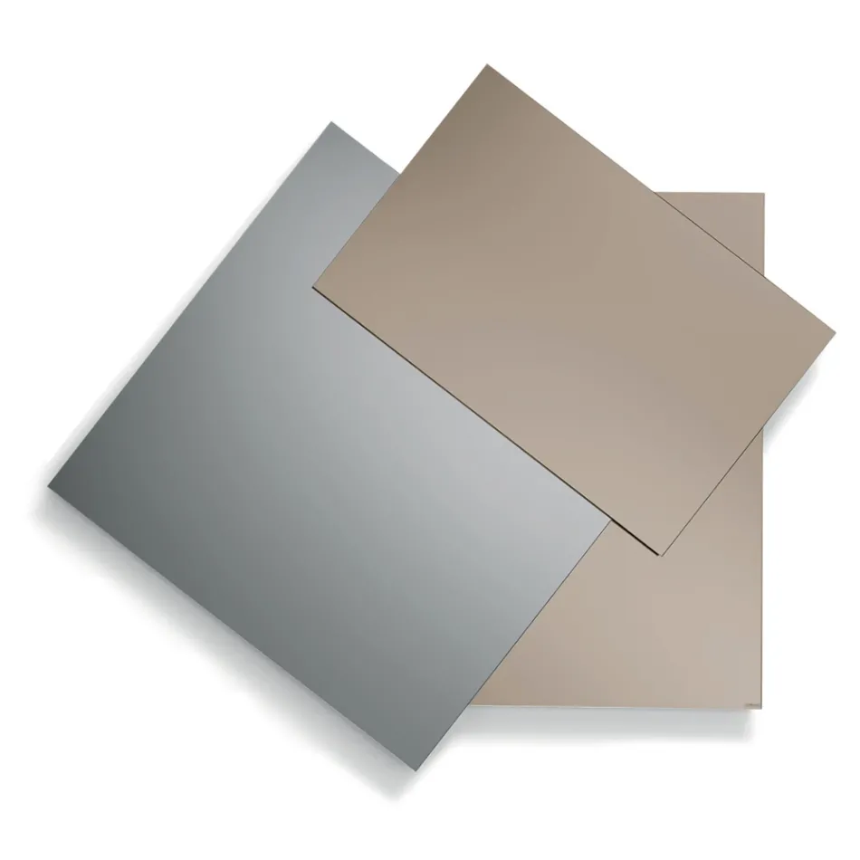 Lustro wykonane z 3 nakładających się na siebie płyt, 2 brązowych i 1 przydymionej - Armida Viadurini