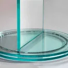 Wolnostojące lustro dwustronne z luksusową szklaną podstawą Rontante - Gaudenzio Viadurini