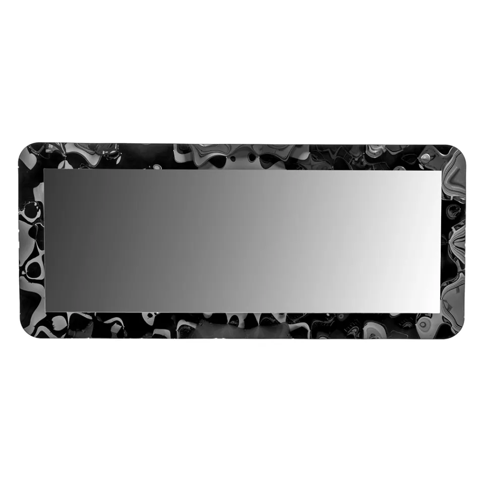 Lustro szklane gięte z efektem płynnym i podświetleniem - Excelsior Viadurini