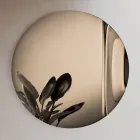 Lustro ze szkła topionego Wave Fused Glass wyprodukowane we Włoszech - Candida Viadurini