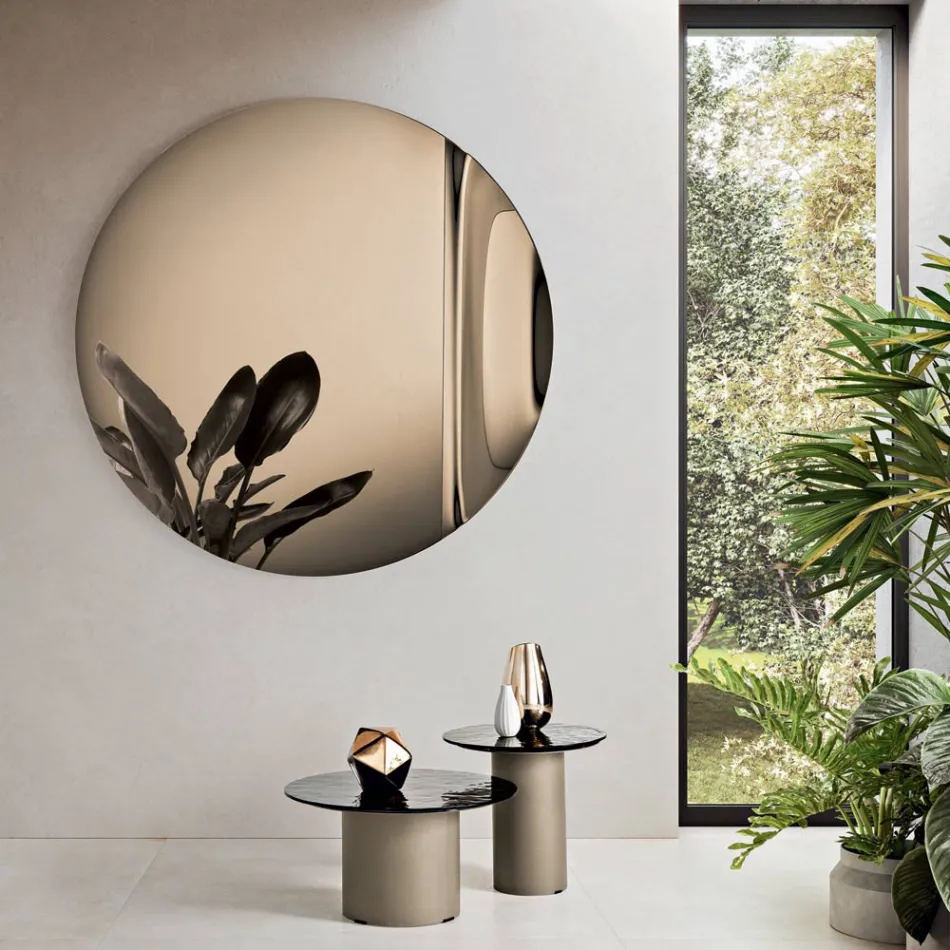 Lustro ze szkła topionego Wave Fused Glass wyprodukowane we Włoszech - Candida Viadurini