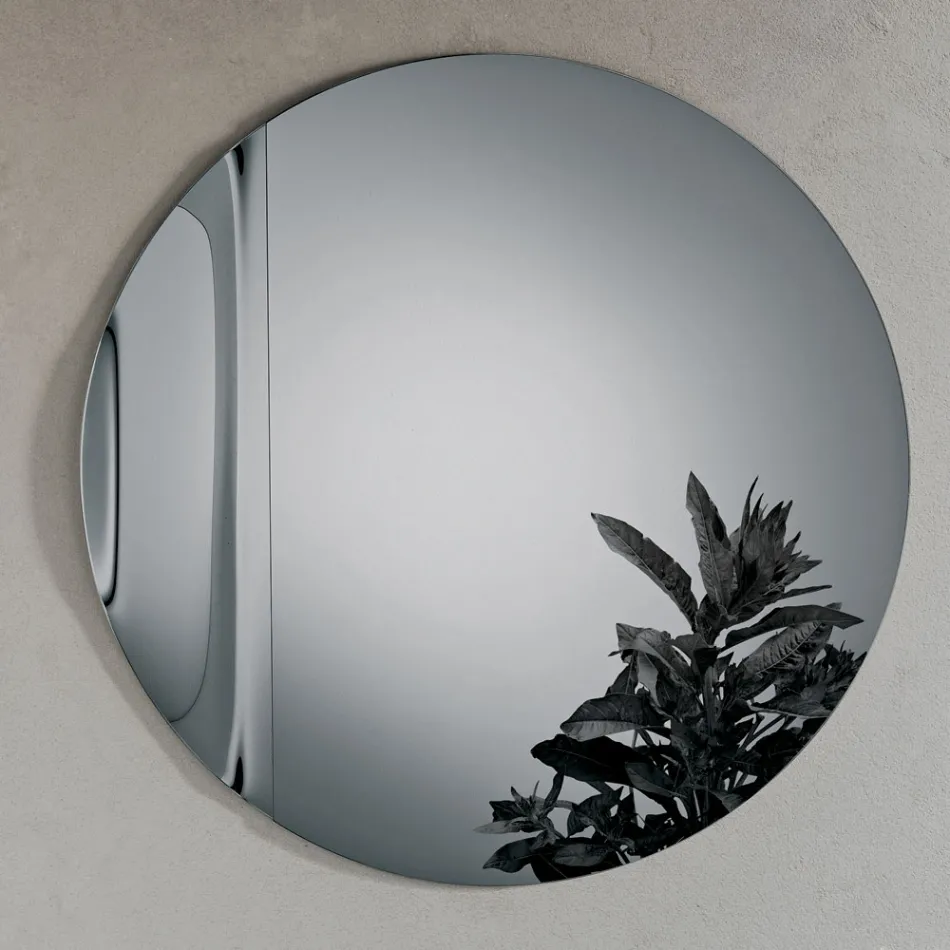 Lustro ze szkła topionego Wave Fused Glass wyprodukowane we Włoszech - Candida Viadurini