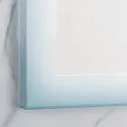 Nowoczesne lustro z matowymi krawędziami szkła, oświetlenie LED, Ady Viadurini