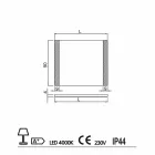 Nowoczesne lustro łazienkowe z oświetleniem LED, L1200xh.900 mm, Agate Viadurini