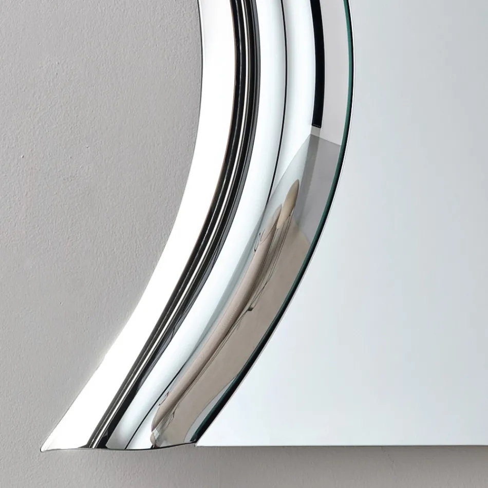 Lustro modułowe z wkładką ze szkła topionego Made in Italy - Sorya Viadurini