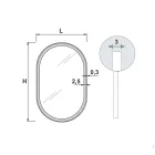 Owalne lustro z metalową ramą i światłami Made in Italy - Mozart Viadurini