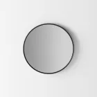 Podświetlane lustro ścienne z czarną ramą Made in Italy - Riflessi Viadurini