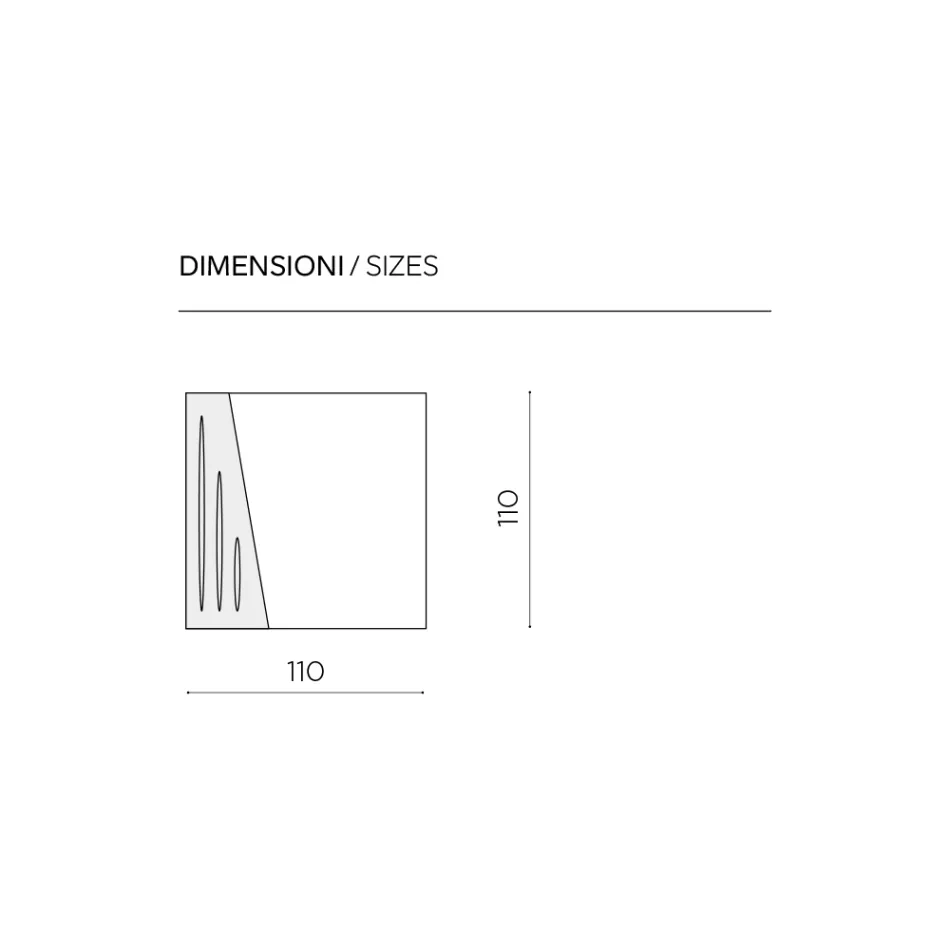 Lustro kwadratowe z dwukolorową wkładką malowaną, wyprodukowane we Włoszech - Elion Viadurini