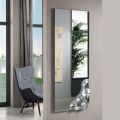 Prostokątne lustro z narożnikiem ze szkła topionego, wyprodukowane we Włoszech - Adelinda