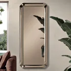 Prostokątne lustro z ramą z kryształu odlewanego, wyprodukowane we Włoszech - Belinda Viadurini