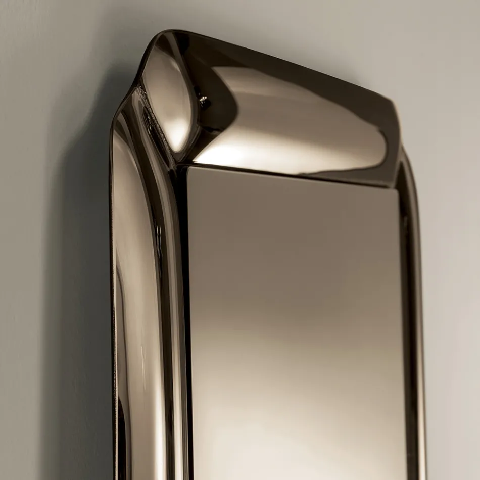 Prostokątne lustro z ramą z kryształu odlewanego, wyprodukowane we Włoszech - Belinda Viadurini