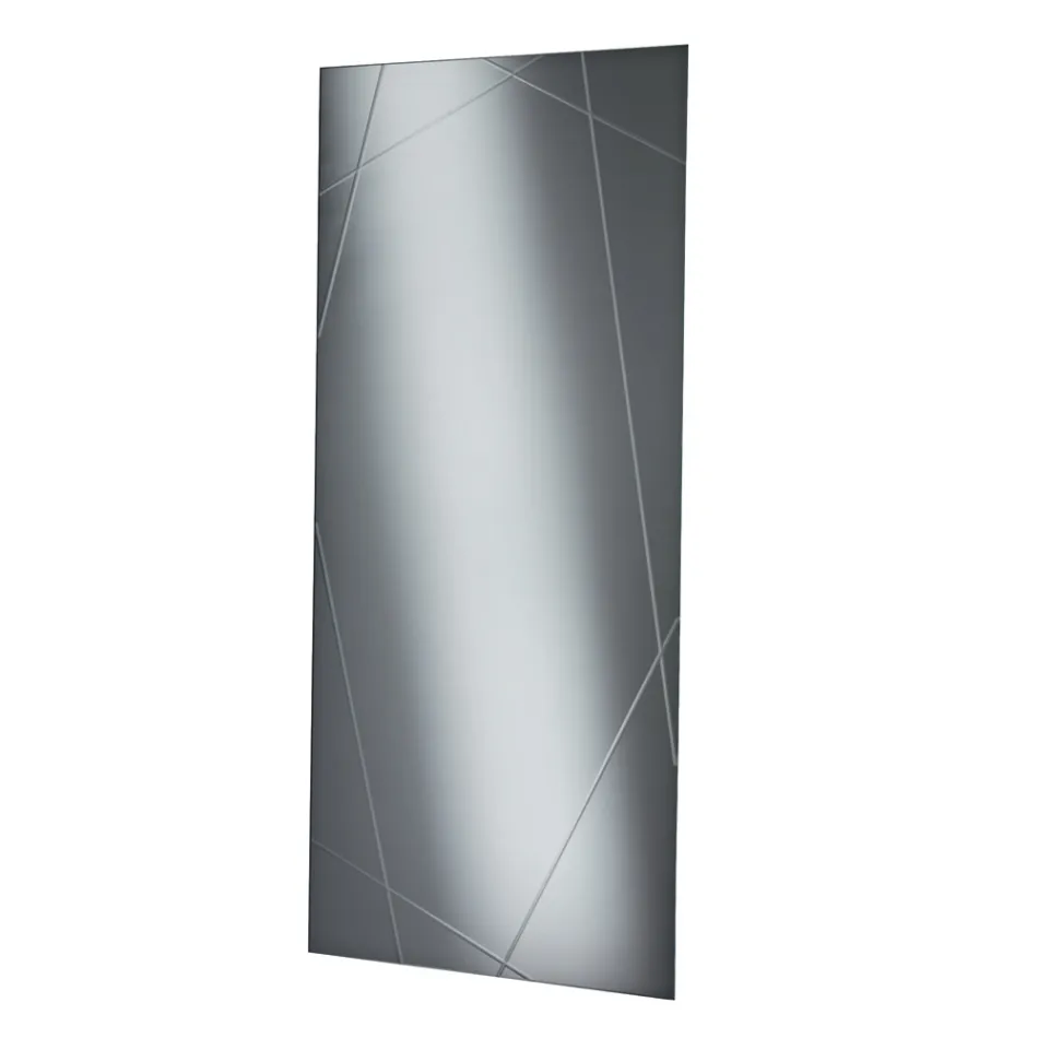Prostokątne lustro z grawerunkiem laserowym Wyprodukowano we Włoszech - Alberta Viadurini