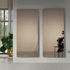 Prostokątne lustro z grawerunkiem laserowym Wyprodukowano we Włoszech - Alberta Viadurini