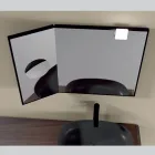 Prostokątne drewniane lustro i lustro powiększające Made in Italy - Curie Viadurini