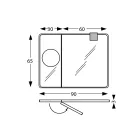 Prostokątne drewniane lustro i lustro powiększające Made in Italy - Curie Viadurini