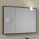 Prostokątne drewniane lustro i lustro powiększające Made in Italy - Curie Viadurini