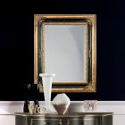 Prostokątne lustro ze złotego i czarnego drewna liściastego Made in Italy - Sophie Viadurini
