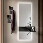 Prostokątne lustro szklane podświetlane diodami LED Made in Italy - Solen Viadurini