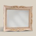 Prostokątne lustro z białego drewna w klasycznym stylu Made in Italy - Florencja