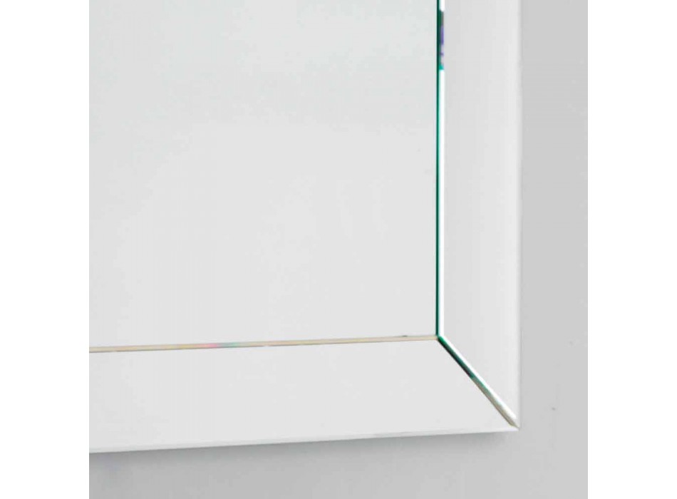 Zroszony lustro o nowoczesnej krawędzi, H120 x L120cm, Dedalo Viadurini