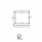 Zroszony lustro o nowoczesnej krawędzi, H120 x L120cm, Dedalo Viadurini