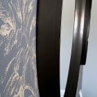 Okrągłe lustro ścienne z brązową, czarną, platynową lub miedzianą ramą - Renga Viadurini
