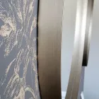 Okrągłe lustro ścienne z brązową, czarną, platynową lub miedzianą ramą - Renga Viadurini