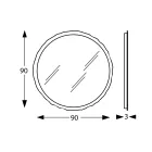 Okrągłe lustro ze zintegrowanym oświetleniem LED Made in Italy - Vinci Viadurini