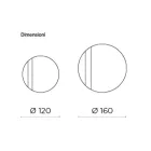 Okrągłe lustro z wstawką z siatki, wyprodukowane we Włoszech - Brigitta Viadurini