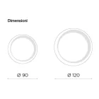 Okrągłe lustro ścienne z piaskowaną dekoracją Wyprodukowano we Włoszech - Annamaria Viadurini