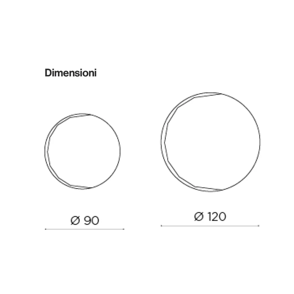 Okrągłe lustro ścienne z bocznym szlifem Made in Italy - Andreina Viadurini