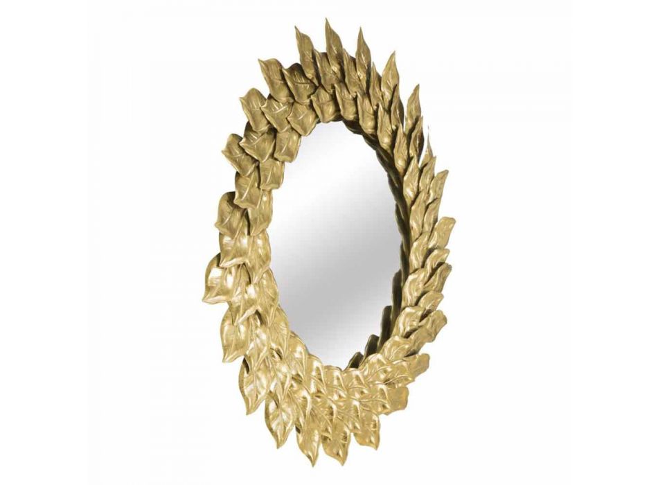 Nowoczesne okrągłe lustro ścienne z żelazną ramą - Seneca Viadurini