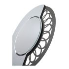 Okrągłe żelazne lustro z boczną dekoracją Made in Italy - kłódka Viadurini