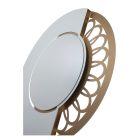 Okrągłe żelazne lustro z boczną dekoracją Made in Italy - kłódka Viadurini
