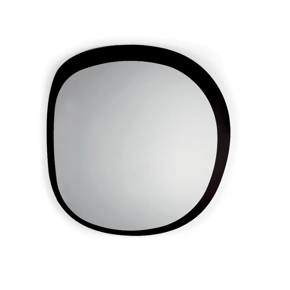 Lustro kształtowe wykonane z dwóch nakładających się tafli szkła. Wyprodukowano we Włoszech - Alida Viadurini