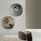 Lustro kształtowe z falistą wkładką szklaną Wyprodukowano we Włoszech - Adalberta Viadurini