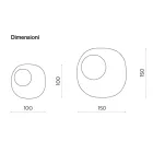 Lustro kształtowe z falistą wkładką szklaną Wyprodukowano we Włoszech - Adalberta Viadurini