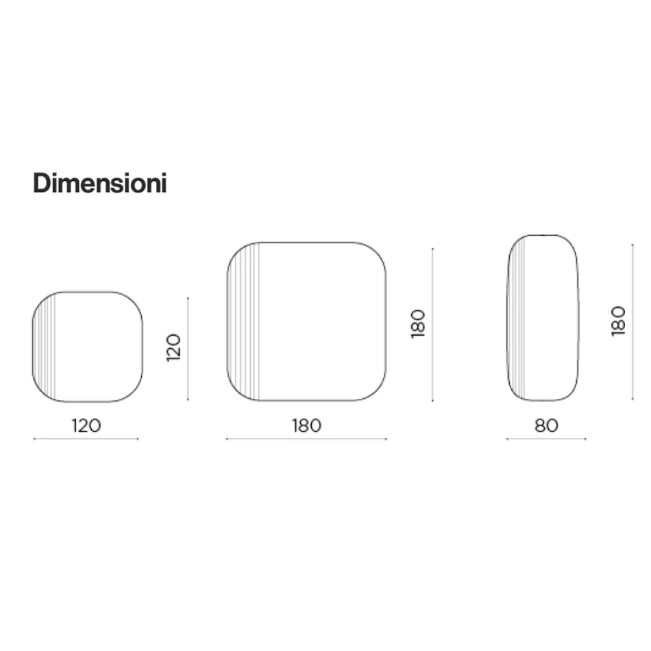 Lustro w kształcie litery V z wstawką w paski, wyprodukowane we Włoszech - Alessia Viadurini
