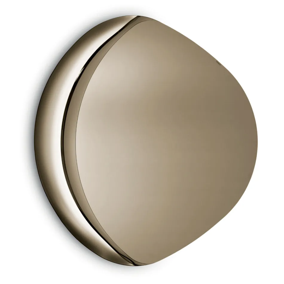 Lustro w kształcie Abigaille z półramą ze szkła topionego, wyprodukowane we Włoszech Viadurini