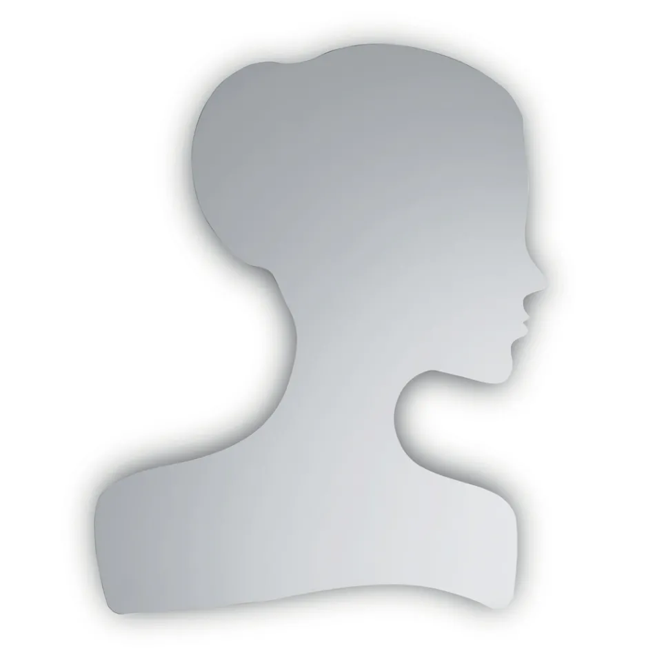 Lustro w kształcie twarzy kobiety, wyprodukowane we Włoszech - Brunilde Viadurini